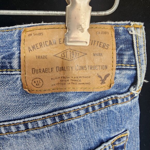 American Eagle Outfitters Distressed Original Bootcut Mens Jeans 30/32 Fit 33/32 - Picture 9 of 16